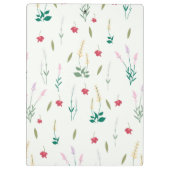 Botanische Frühlingsdekoration nahtlos blühen Klemmbrett (Rückseite)