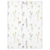 Botanische Frühlingsdekoration nahtlos blühen Klemmbrett (Rückseite)