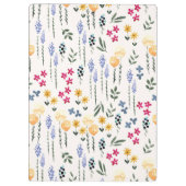 Botanische Frühlingsdekoration nahtlos blühen Klemmbrett (Rückseite)