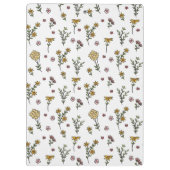 Botanische Frühlingsdekoration nahtlos blühen Klemmbrett (Rückseite)