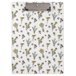 Botanische Frühlingsdekoration nahtlos blühen Klemmbrett
