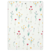 Botanische Frühlingsdekoration nahtlos blühen Klemmbrett (Rückseite)