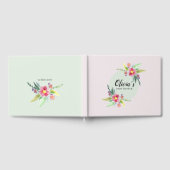 Botanische Frühlingshaube und Name Baby Dusche Gästebuch (Voll)