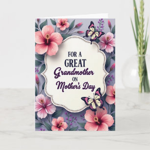 Botanische Fuchsia-Dankeskarten Karte