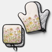 Botanische Garten: Ofenhandschuh & Topflappen-Set (Vorderseite/Rückseite)