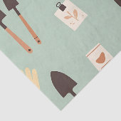 Botanische Gartenaccessoires Muster Seidenpapier (Ausschnitt)