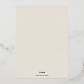 Botanische Gartenfoliengewölbe Hochzeit lädt ein Folieneinladung (Rückseite)