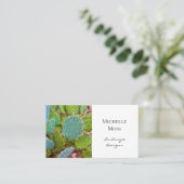 Botanische Gartenwüste Sukkulent Visitenkarte (Stehend Vorderseite)