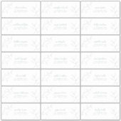 Botanische Gastadresse für moderne Sage Green Scri Aufkleber (Vorderseite)