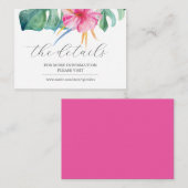 Botanische Gastdetails für tropisches Wasser Begleitkarte (Vorne/Hinten)