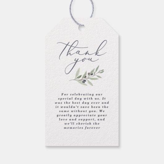 Botanische Gastgeschenk Hochzeit Gi Geschenkanhänger (Rückseite)