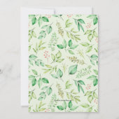 Botanische Geburtstagsfeier Einladungen zur Wasser (Rückseite)