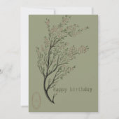 botanische Geburtstagskarte Einladung (Vorderseite)