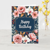 Botanische Geburtstagskarte Karte (Gelbe Blume)