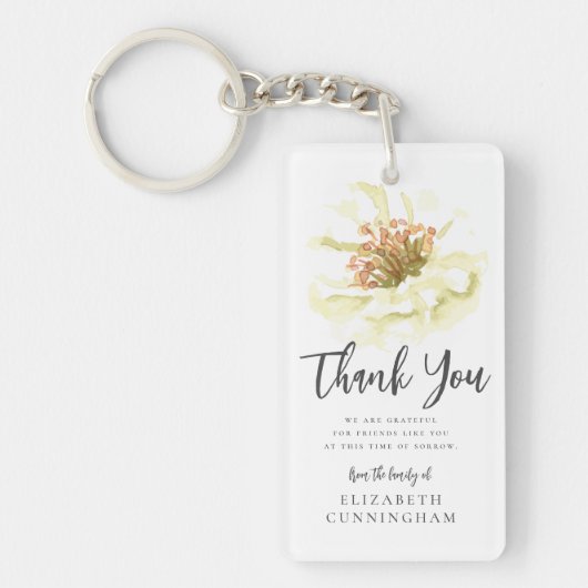 Botanische Gedenkstätte für moderne Wasserfarben d Schlüsselanhänger (Vorderseite)