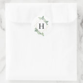 Botanische Geometrie der Wasserfarbe Runder Aufkleber (Tasche)