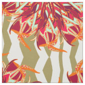 Botanische geometrische Bordeaux Stoff (Muster)