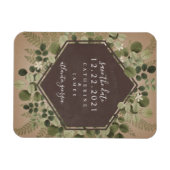 Botanische geometrische Hochzeit Magnet (Horizontal)