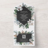 Botanische Geometrische Hochzeit und UAWG All In One Einladung (Innen Boden)