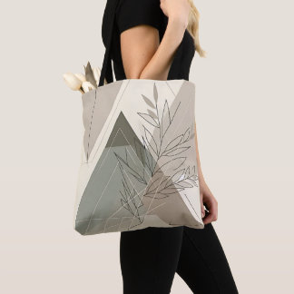 Botanische geometrische Minimalistisch-Tote-Tasche Tasche