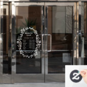 Botanische Geschäftsöffnungszeiten - Zeichenfenste Fensteraufkleber (Büro Tür)