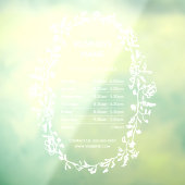 Botanische Geschäftsöffnungszeiten - Zeichenfenste Fensteraufkleber (Blatt 3)