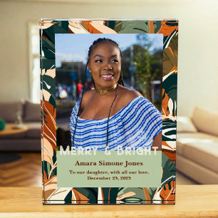 Botanische Geschenke für afroamerikanische Tochter Fotoblock