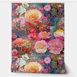 Botanische Glasblätter Tapete