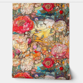 Botanische Glasblätter Tapete