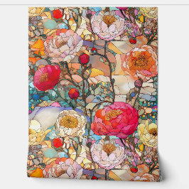 Botanische Glasblätter Tapete