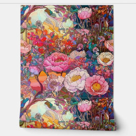 Botanische Glasblätter Tapete