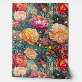 Botanische Glasblätter Tapete