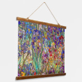 Botanische Glasblätter Wandteppich Mit Holzrahmen (Gewinkelt)