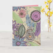 Botanische Glückseligkeit Karte (Gelbe Blume)