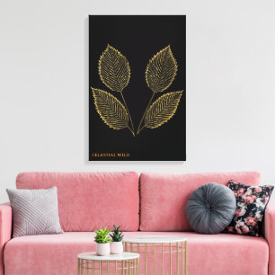Botanische Gold-Essenz Fine-Art-Leinwand Leinwanddruck