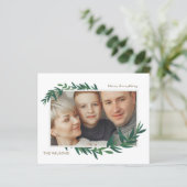 Botanische Gold Foto Ferienkarte (Stehend Vorderseite)