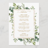 Botanische Gold Greenerity Menu Card Menükarte (Vorderseite)