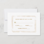 Botanische Gold Greenerity Wedding RSVP Card Karte (Rückseite)