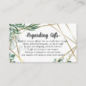 Botanische Gold Honeymoon Fund Cards Begleitkarte (Vorderseite)