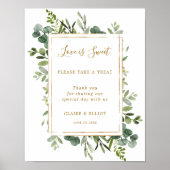 Botanische Gold Liebe ist Sweet Dessert Bar Sign Poster (Vorne)