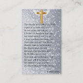 Botanische Goldene Foto Beerdigungskarte Visitenkarte (Rückseite)