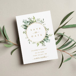 Botanische goldene Hochzeit retten Datum Ankündigungspostkarte