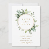 Botanische goldene Hochzeit Sichern Sie die Datums Save The Date (Vorderseite)