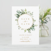 Botanische goldene Hochzeit Sichern Sie die Datums Save The Date (Stehend Vorderseite)