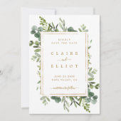 Botanische goldene Hochzeit Sichern Sie die Datums Save The Date (Vorderseite)
