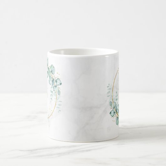 Botanische goldene Landschaft für Hochzeiten Kaffeetasse (Mittel)