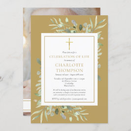 Botanische Goldfeier zum Foto der Beerdigung des L Einladung