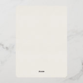 Botanische Goldfoileien Folieneinladung (Rückseite)