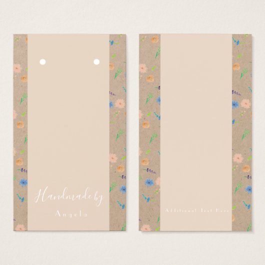 Botanische Grafikkarte Watercolor Wild Florals (Vorne & Hinten)