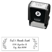 Botanische Grenz-Script-Rücksendeadresse Permastempel (Beispiel)